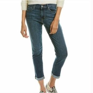 HUDSON Natalie mid rise slim boyfriend jeans cropped Leah wash 29